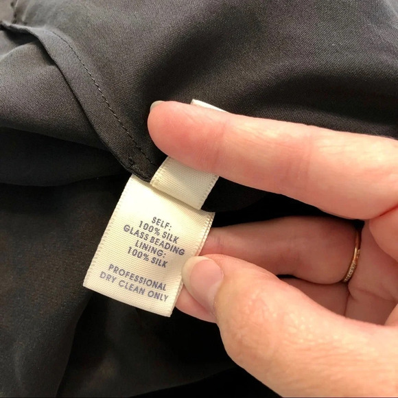 New Rebecca Minkoff Black Silk Mini Short Beaded Dress 0 - Picture 8 of 8